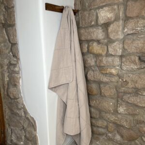 Stonewashed Vintage Quilted Throw - Linen